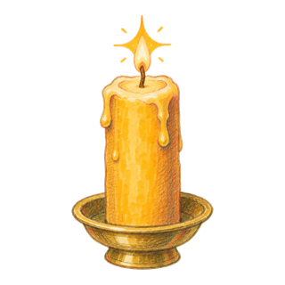 Starlit Beeswax Candle